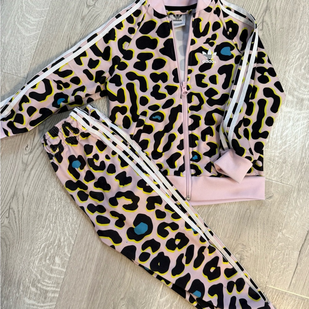 Adidas Leopard Print Tracksuit 4T